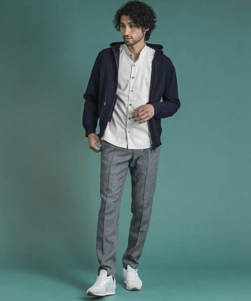 MICHEL KLEIN HOMME (ミッシェルクランオム)の「ニットZIPアップパーカー(パーカー・メンズ・ネイビー/ブルー・X-LARGE/LARGE/MEDIUM)」の9枚目の写真