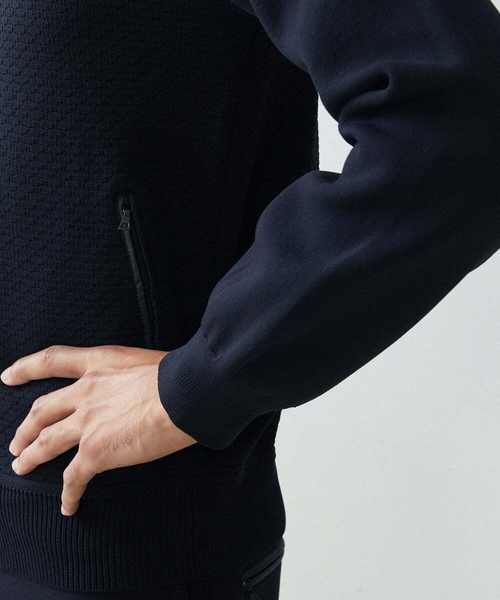 MICHEL KLEIN HOMME (ミッシェルクランオム)の「ニットZIPアップパーカー(パーカー・メンズ・ネイビー/ブルー・X-LARGE/LARGE/MEDIUM)」の13枚目の写真