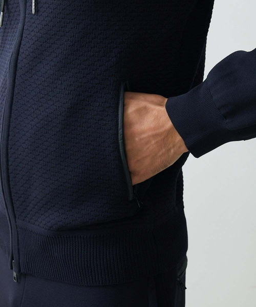MICHEL KLEIN HOMME (ミッシェルクランオム)の「ニットZIPアップパーカー(パーカー・メンズ・ネイビー/ブルー・X-LARGE/LARGE/MEDIUM)」の14枚目の写真