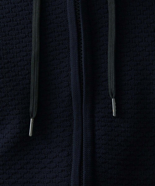 MICHEL KLEIN HOMME (ミッシェルクランオム)の「ニットZIPアップパーカー(パーカー・メンズ・ネイビー/ブルー・X-LARGE/LARGE/MEDIUM)」の15枚目の写真