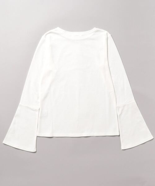cepo(セポ)の「フレアスリーブロンTee(Tシャツ/カットソー・レディース・オフホワイト/ブラック・FREE)」の3枚目の写真