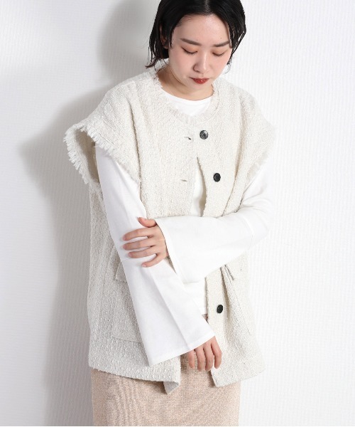 cepo(セポ)の「フレアスリーブロンTee(Tシャツ/カットソー・レディース・オフホワイト/ブラック・FREE)」の16枚目の写真