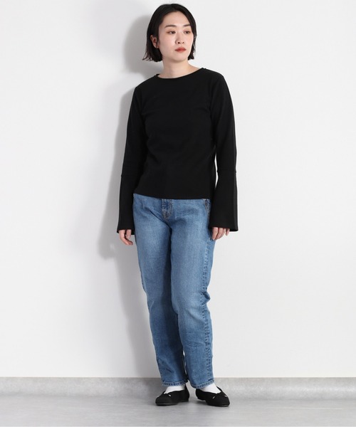 cepo(セポ)の「フレアスリーブロンTee(Tシャツ/カットソー・レディース・オフホワイト/ブラック・FREE)」の21枚目の写真