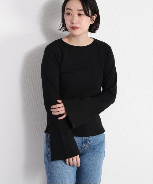 cepo(セポ)の「フレアスリーブロンTee(Tシャツ/カットソー・レディース・オフホワイト/ブラック・FREE)」の19枚目の写真