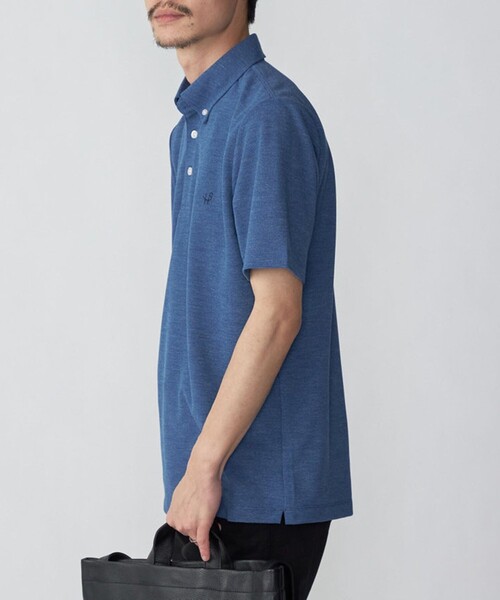 SHIPS(シップス)の「【WEB限定】SHIPS: 吸水速乾・UVケア Drymix(R)ワンポイントロゴ ボタンダウン ポロシャツ(ポロシャツ・メンズ・ロイヤルブルー/ベージュ/ネイビー/ブラック/ダークグレー/ライトグレー/ブルー/グレー/ライトブルー・LARGE/XX-LARGE/X-LARGE/SMALL/MEDIUM)」の18枚目の写真