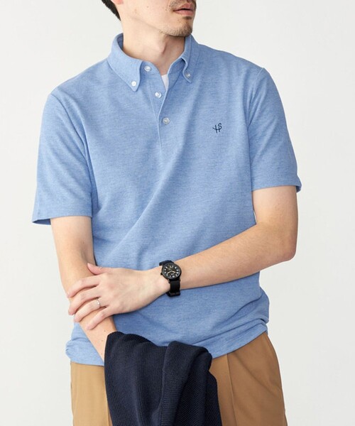 【新品タグ付】8 YARDS ♪Nuéva Rポロシャツ Sサイズ WEB限定】SHIPS: 吸水速乾・UVケア Drymix（R）ワンポイントロゴ