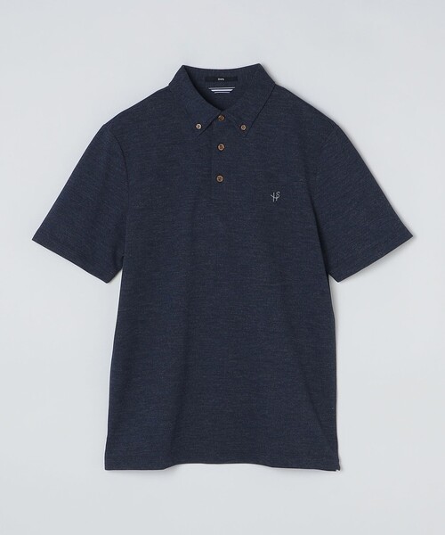 SHIPS（シップス）の「【WEB限定】SHIPS: 吸水速乾・UVケア Drymix（R）ワンポイントロゴ ボタンダウン ポロシャツ（ポロシャツ・メンズ・ロイヤルブルー/ベージュ/ネイビー/ブラック/ダークグレー/ライトグレー/ブルー/グレー/ライトブルー/ブラウン・LARGE/XX-LARGE/X-LARGE/SMALL/MEDIUM）」の16枚目の写真
