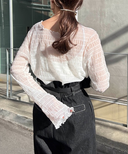 CAPRICIEUX LEMAGE ボンディングカシュクールプルオーバー ボンディングカシュクールプルオーバー | CAPRICIEUX LE'MAGE