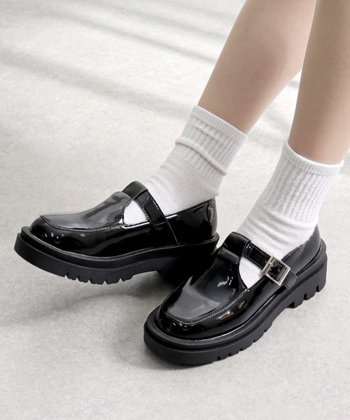 LibertyDoll（リバティードール）の「軽量厚底ソール　T字 ストラップシューズ（ドレスシューズ・レディース・ダークブラウン/ブラック系その他/ブラック/ブラック系2/アイボリー系1/ブラック系1/ダークブラウン系1/ダークブラウン系2/ブラック系4/ブラック系3・SS/LL/M/3L/S/L/XL/40/41/42/44/43）」の18枚目の写真