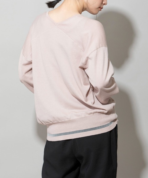 Munich（ミューニック）の「マーセライズコットンニットＶネックプルオーバー（ニット/セーター・レディース・ブラック/ブルー/ピンクベージュ・FREE）」の14枚目の写真