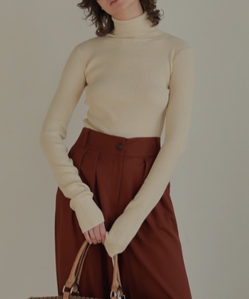 AMAIL(アマイル)の「Fashionable sunrise knit(ニット/セーター・レディース・イエロー/ピンク/アイボリー/ブルー・FREE)」の2枚目の写真