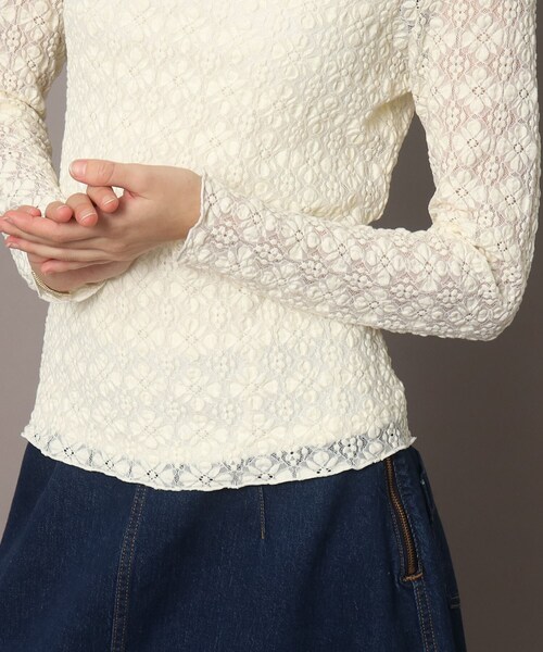 DRESSTERIOR(ドレステリア)の「◆カットレースハイネックプルオーバー(Tシャツ/カットソー・レディース・ブラック/ライトブルー/ライトオレンジ系/アイボリー・38/36)」の8枚目の写真