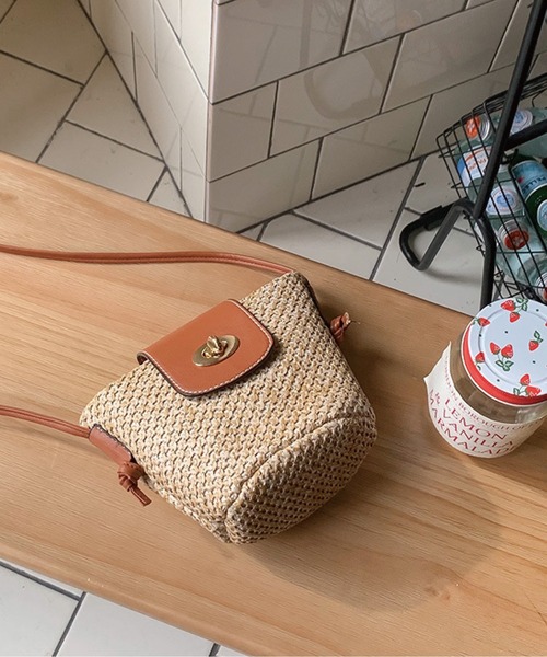 【美品】カゴバッグ　Jena ストロー ドームミックス カゴバッグ – JINNAN HOUSE