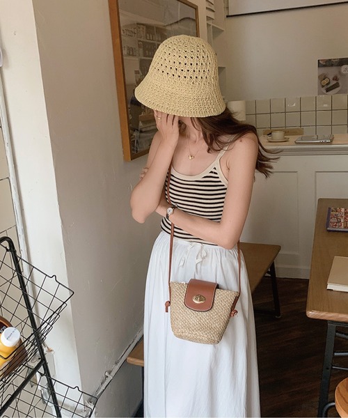 【美品】カゴバッグ　Jena ストロー ドームミックス カゴバッグ – JINNAN HOUSE