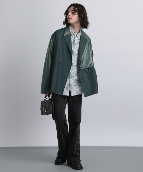 HARE（ハレ）の「フェイクレザーキリカエトレンチシャツジャケット