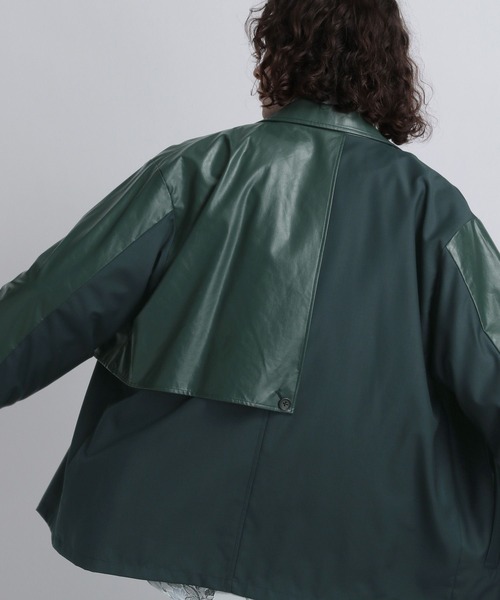 HARE（ハレ）の「フェイクレザーキリカエトレンチシャツジャケット