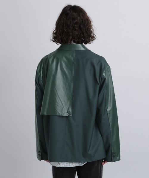 HARE（ハレ）の「フェイクレザーキリカエトレンチシャツジャケット