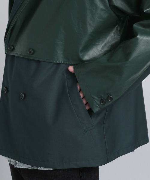 HARE（ハレ）の「フェイクレザーキリカエトレンチシャツジャケット