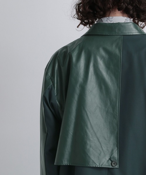 HARE（ハレ）の「フェイクレザーキリカエトレンチシャツジャケット
