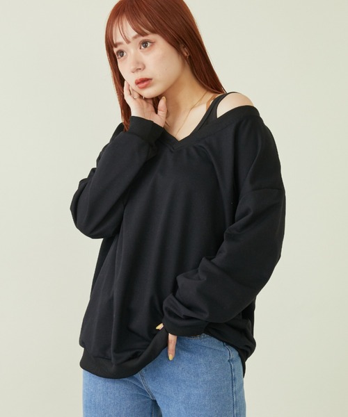 mebole(メボレ)の「Vネックスウェット+タンクトップセット(スウェット・レディース・ホワイト/グレー/ブラック・FREE)」の9枚目の写真