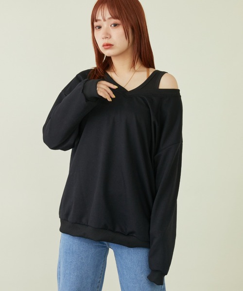 mebole(メボレ)の「Vネックスウェット+タンクトップセット(スウェット・レディース・ホワイト/グレー/ブラック・FREE)」の6枚目の写真