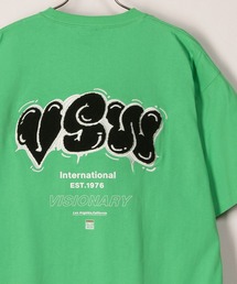 【VISION STREET WEAR/ヴィジョンストリートウェア】VSWバルーンロゴ刺繍Tシャツ/バックプリント/ビッグシルエット