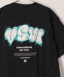 【VISION STREET WEAR/ヴィジョンストリートウェア】VSWバルーンロゴ刺繍Tシャツ/バックプリント/ビッグシルエット