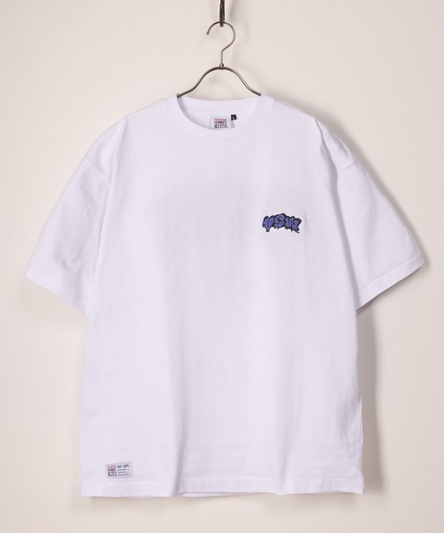 VISION STREET WEAR(ヴィジョンストリートウェア)の「【VISION STREET WEAR/ヴィジョンストリートウェア】VSWバルーンロゴ刺繍Tシャツ/バックプリント/ビッグシルエット(Tシャツ/カットソー・メンズ・ホワイト/ブラック/ライトグリーン・M/L/XL)」の9枚目の写真