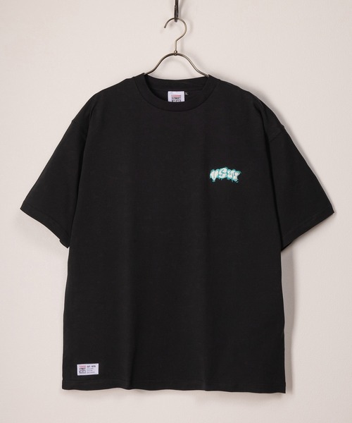 VISION STREET WEAR(ヴィジョンストリートウェア)の「【VISION STREET WEAR/ヴィジョンストリートウェア】VSWバルーンロゴ刺繍Tシャツ/バックプリント/ビッグシルエット(Tシャツ/カットソー・メンズ・ホワイト/ブラック/ライトグリーン・M/L/XL)」の4枚目の写真