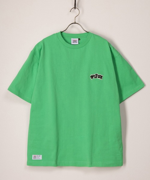 VISION STREET WEAR(ヴィジョンストリートウェア)の「【VISION STREET WEAR/ヴィジョンストリートウェア】VSWバルーンロゴ刺繍Tシャツ/バックプリント/ビッグシルエット(Tシャツ/カットソー・メンズ・ホワイト/ブラック/ライトグリーン・M/L/XL)」の6枚目の写真