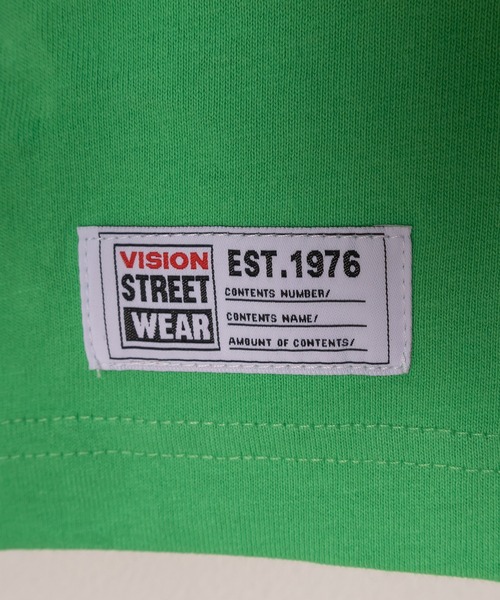 VISION STREET WEAR(ヴィジョンストリートウェア)の「【VISION STREET WEAR/ヴィジョンストリートウェア】VSWバルーンロゴ刺繍Tシャツ/バックプリント/ビッグシルエット(Tシャツ/カットソー・メンズ・ホワイト/ブラック/ライトグリーン・M/L/XL)」の8枚目の写真