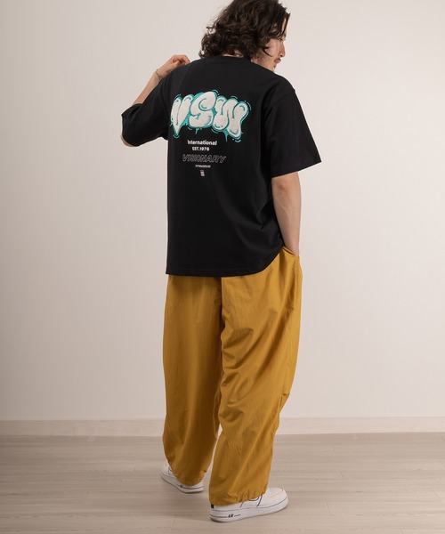 VISION STREET WEAR(ヴィジョンストリートウェア)の「【VISION STREET WEAR/ヴィジョンストリートウェア】VSWバルーンロゴ刺繍Tシャツ/バックプリント/ビッグシルエット(Tシャツ/カットソー・メンズ・ホワイト/ブラック/ライトグリーン・M/L/XL)」の14枚目の写真