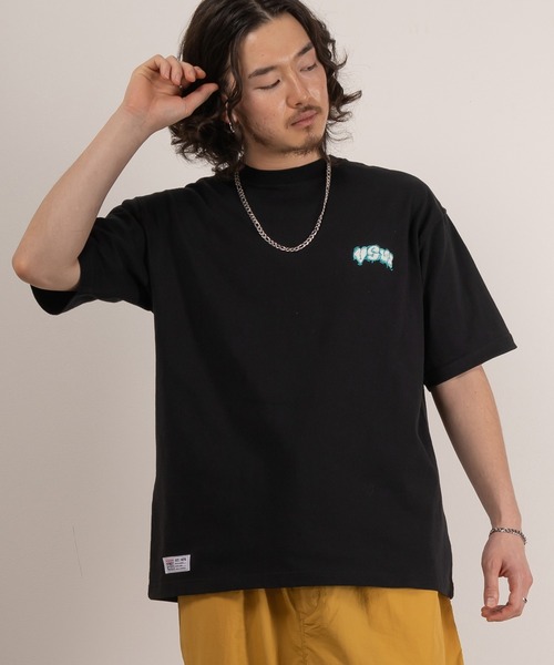 VISION STREET WEAR(ヴィジョンストリートウェア)の「【VISION STREET WEAR/ヴィジョンストリートウェア】VSWバルーンロゴ刺繍Tシャツ/バックプリント/ビッグシルエット(Tシャツ/カットソー・メンズ・ホワイト/ブラック/ライトグリーン・M/L/XL)」の12枚目の写真