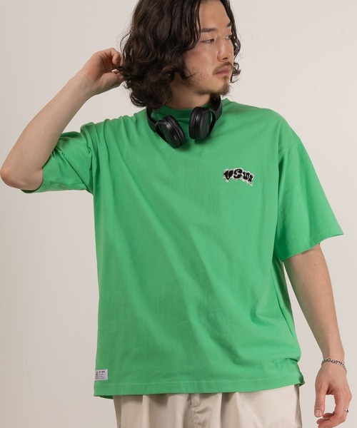 VISION STREET WEAR(ヴィジョンストリートウェア)の「【VISION STREET WEAR/ヴィジョンストリートウェア】VSWバルーンロゴ刺繍Tシャツ/バックプリント/ビッグシルエット(Tシャツ/カットソー・メンズ・ホワイト/ブラック/ライトグリーン・M/L/XL)」の22枚目の写真