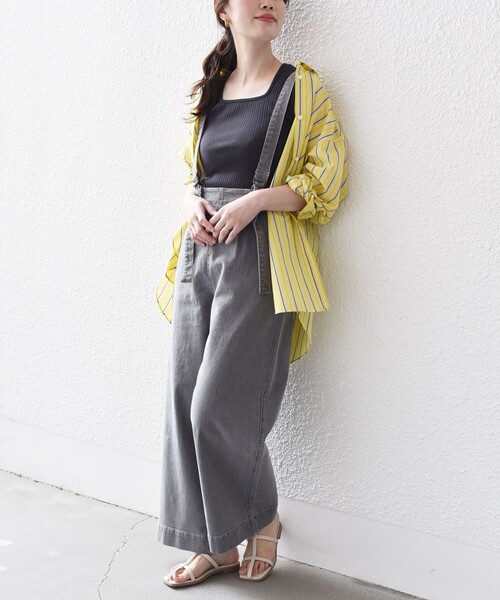 SHIPS チェンジベルト付き 3WAY サスペンダー デニム SHIPS（シップス）の「* 〈洗濯機可能〉リサイクルコットン使用