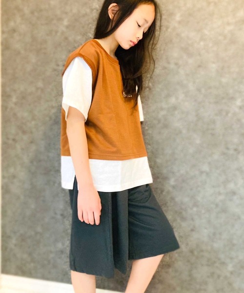 THE CASUAL(カジュアル)の「ワイドパンツ(その他パンツ・キッズ・ブラック/杢グレー/チャコール/ネイビー・110cm/120cm/130cm/140cm)」の4枚目の写真