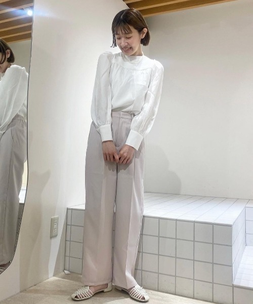 flower(フラワー)の「スプリングタックパンツ(その他パンツ・レディース・アイボリー/パープル・FREE)」の10枚目の写真