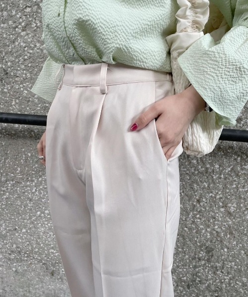 flower(フラワー)の「スプリングタックパンツ(その他パンツ・レディース・アイボリー/パープル・FREE)」の18枚目の写真