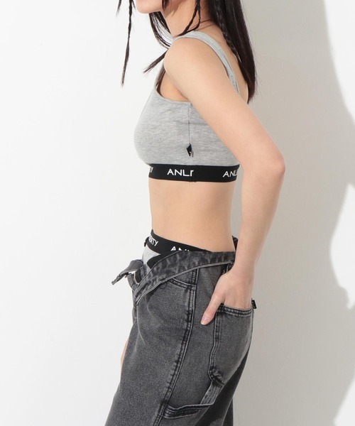 ANLIBERTY ANAP（アンリバティアナップ）の「tapelogo-bratop-B（チューブトップ・レディース・グレー/ブラック・M/S）」の9枚目の写真