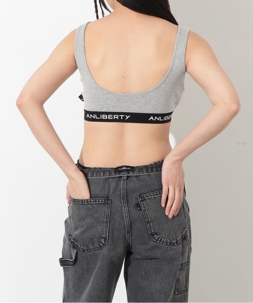 ANLIBERTY ANAP（アンリバティアナップ）の「tapelogo-bratop-B（チューブトップ・レディース・グレー/ブラック・M/S）」の10枚目の写真