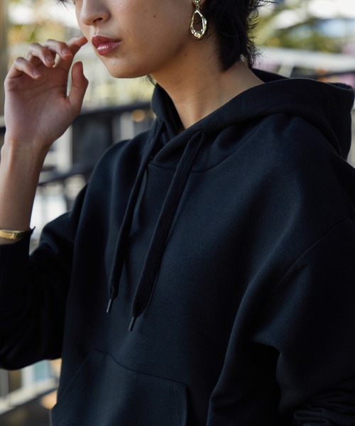 for/c（フォーシー）の「裏毛パーカー【サスティナブル】（パーカー・レディース・オレンジ/グレー/グリーン/ホワイト/ブラック/ベージュ・M/L/LL）」の19枚目の写真