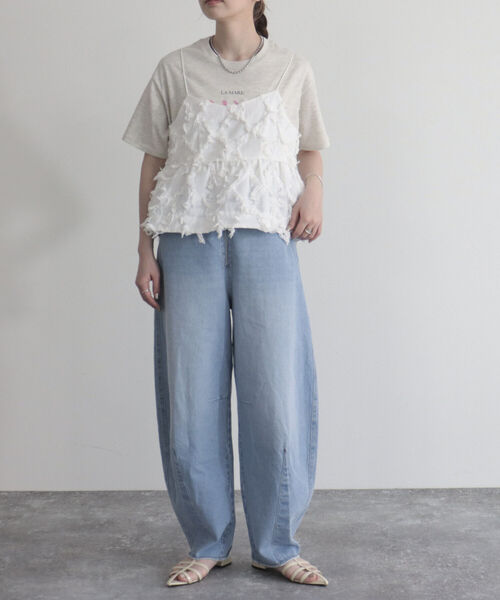 fredy emue(フレディエミュ)の「フリンジ2WAYビスチェ(シャツ/ブラウス・レディース・オフホワイト/チャコールグレー・38)」の15枚目の写真