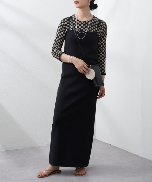 SHENERY(シーナリー)の「総針ニットタイトキャミワンピース(ワンピース・レディース・ブラック/キャメル・38/36)」の11枚目の写真