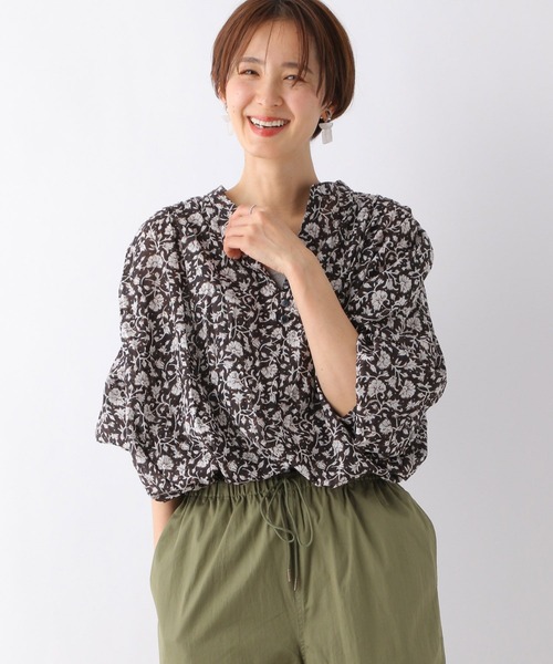 LEPSIM（レプシィム）の「軽やかコットンアソートブラウス　163558（シャツ/ブラウス・レディース・ブラック/ブラウン/オフホワイト/ピンク/レッド系その他/ブラック系その他・FREE）」の4枚目の写真