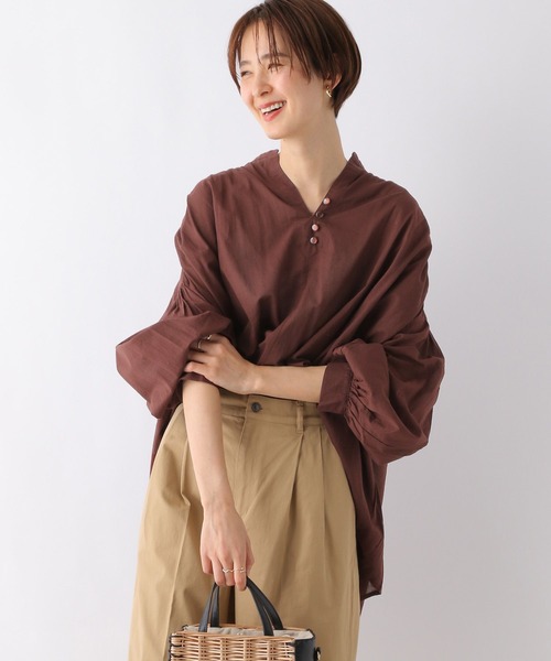 LEPSIM（レプシィム）の「軽やかコットンアソートブラウス　163558（シャツ/ブラウス・レディース・ブラック/ブラウン/オフホワイト/ピンク/レッド系その他/ブラック系その他・FREE）」の5枚目の写真