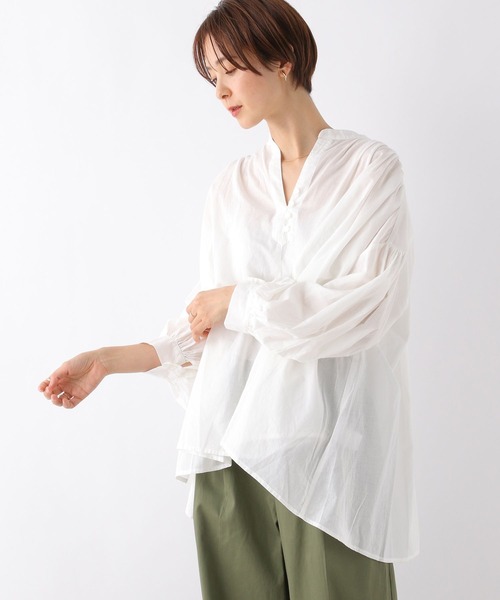 LEPSIM（レプシィム）の「軽やかコットンアソートブラウス　163558（シャツ/ブラウス・レディース・ブラック/ブラウン/オフホワイト/ピンク/レッド系その他/ブラック系その他・FREE）」の2枚目の写真