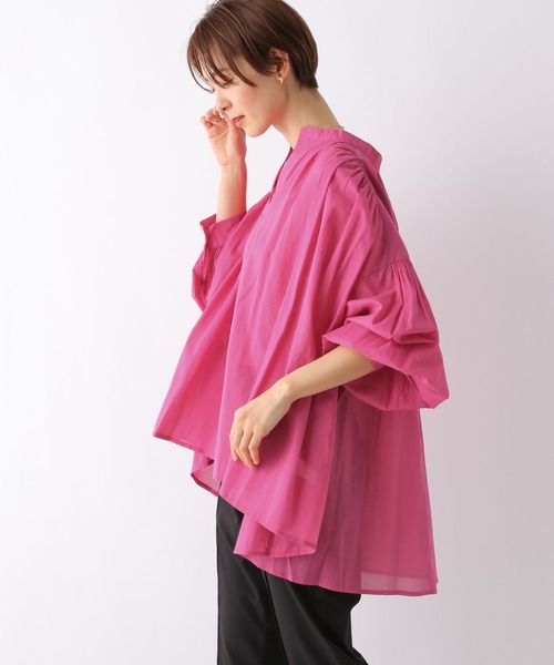 LEPSIM（レプシィム）の「軽やかコットンアソートブラウス　163558（シャツ/ブラウス・レディース・ブラック/ブラウン/オフホワイト/ピンク/レッド系その他/ブラック系その他・FREE）」の6枚目の写真