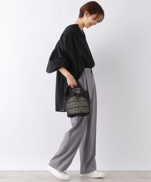 LEPSIM（レプシィム）の「軽やかコットンアソートブラウス　163558（シャツ/ブラウス・レディース・ブラック/ブラウン/オフホワイト/ピンク/レッド系その他/ブラック系その他・FREE）」の9枚目の写真