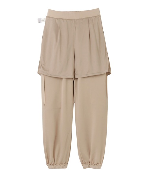 andme（アンドミー）の「梨地ポンチカーゴジョガーパンツ（カーゴパンツ・レディース・カーキ/ライトベージュ/グレイッシュベージュ/ブラック・M/L）」の6枚目の写真