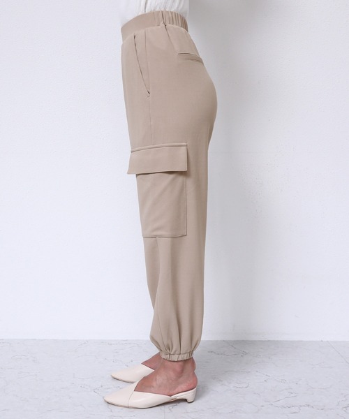 andme（アンドミー）の「梨地ポンチカーゴジョガーパンツ（カーゴパンツ・レディース・カーキ/ライトベージュ/グレイッシュベージュ/ブラック・M/L）」の13枚目の写真